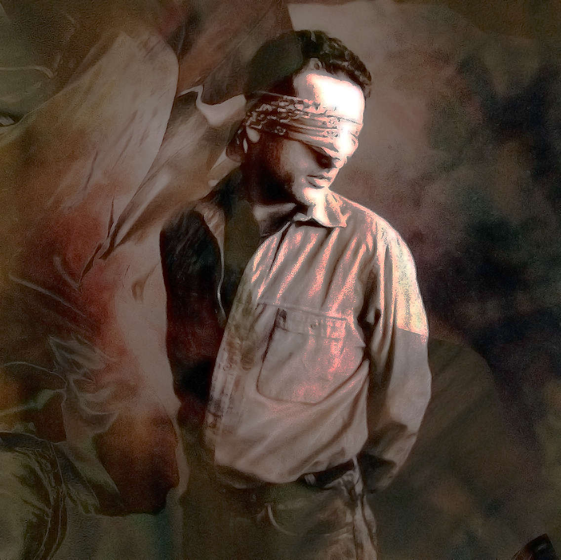 hostage-BStrewski-BMMoore.jpg : Multiple Personalities : American artist digital invention archival artifact color print image emerging capture creative convergent transparency universe dream history painter Hybrid exhibition