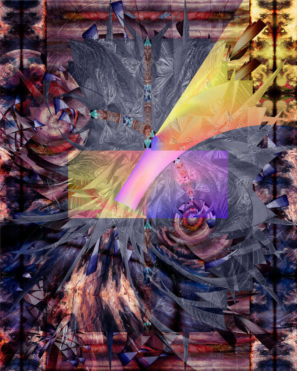 A_Premonition_For_Perilous_Journey.jpg : Section 3 : American artist digital invention archival artifact color print image emerging capture creative convergent transparency universe dream history painter Hybrid exhibition