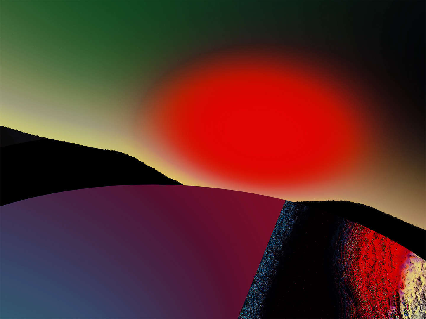 Highway_to_Hello.jpg : Section 2 : American artist digital invention archival artifact color print image emerging capture creative convergent transparency universe dream history painter Hybrid exhibition