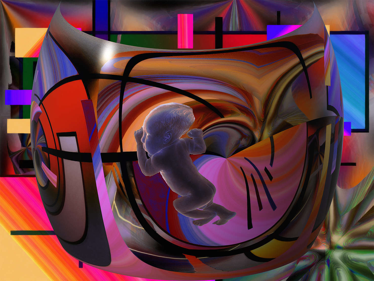 StonesImaginationOnAProlateNorthGlobe-.jpg : Section 2 : American artist digital invention archival artifact color print image emerging capture creative convergent transparency universe dream history painter Hybrid exhibition