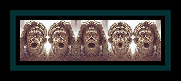 "Five Stooges - Munich, Germany" : Real World : American artist digital invention archival artifact color print image emerging capture creative convergent transparency universe dream history painter Hybrid exhibition