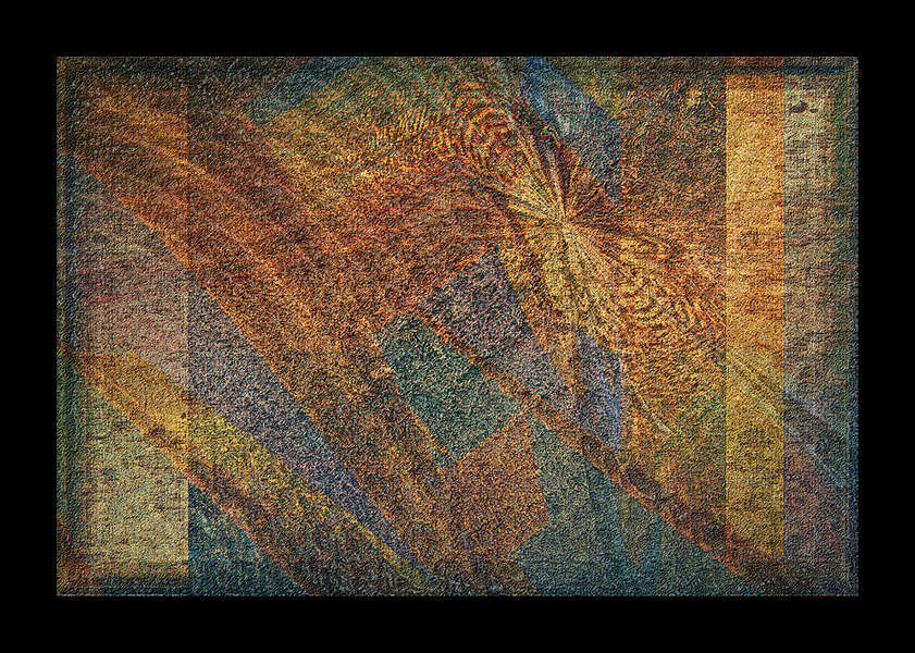 "Deco Panel" : Digital Artifacts 3 : American artist digital invention archival artifact color print image emerging capture creative convergent transparency universe dream history painter Hybrid exhibition