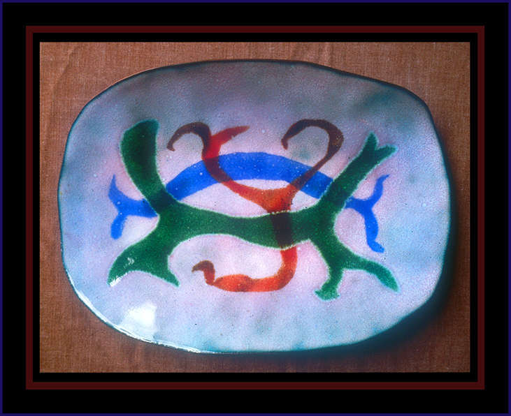 "Tri-Colored Enameled Bowl" : Sculpture Stuff : American artist digital invention archival artifact color print image emerging capture creative convergent transparency universe dream history painter Hybrid exhibition