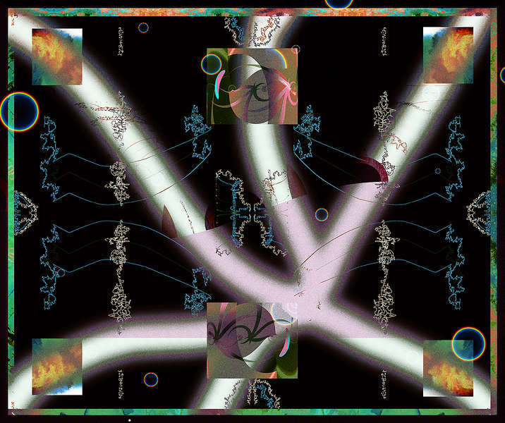 "Night Mapping, Digital Artifacts" © BMM 2008 : Digital Artifacts 3 : American artist digital invention archival artifact color print image emerging capture creative convergent transparency universe dream history painter Hybrid exhibition