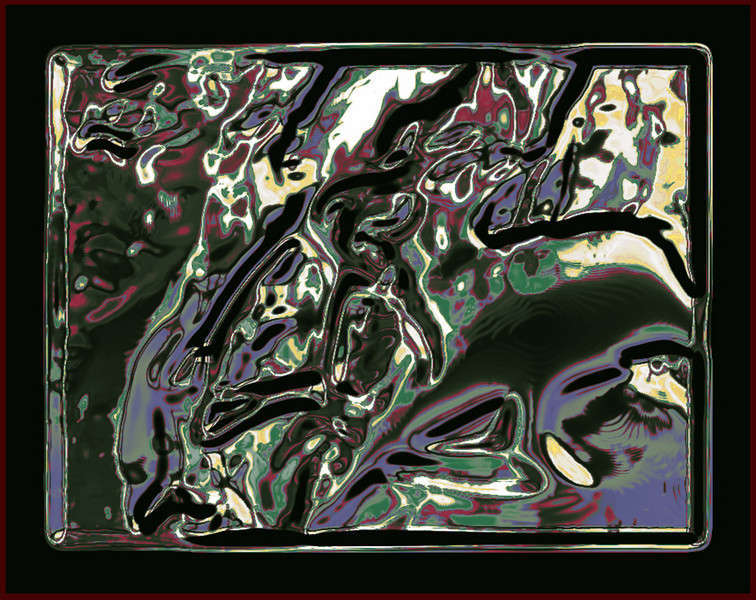 Coyote & the Stag : Chrome Series : American artist digital invention archival artifact color print image emerging capture creative convergent transparency universe dream history painter Hybrid exhibition